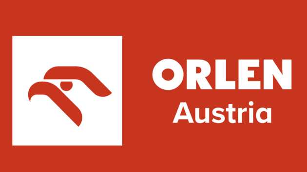 ORLEN Austria logo on a red background.